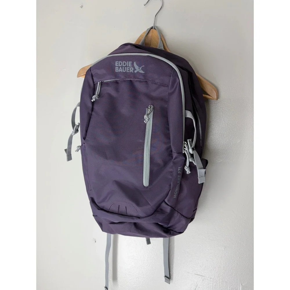 Eddie Bauer Montlake 27L Backpack Purple Grey Hiking Travel Daypack Bag